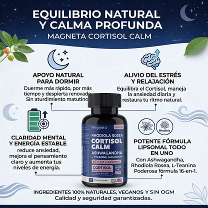 CORTISOL CALM – Suplemento para el Estrés, el Sueño y la Energía